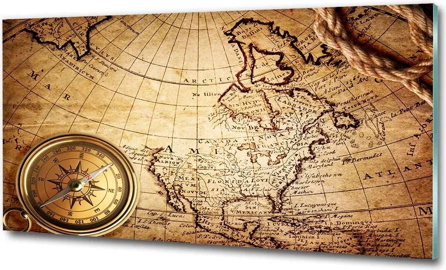 Fotótapéta üvegfalra Politikai térkép 100x70