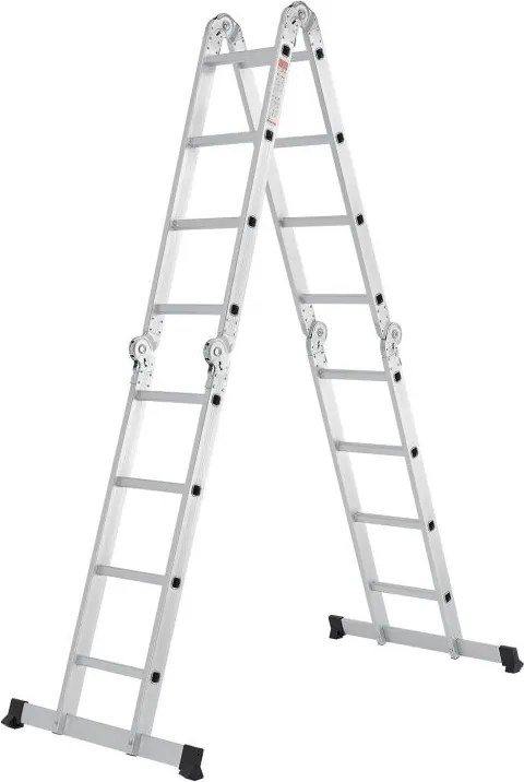 Alumínium összecsukható létra 3,6 m 4 részes 6 fokos 150 kg