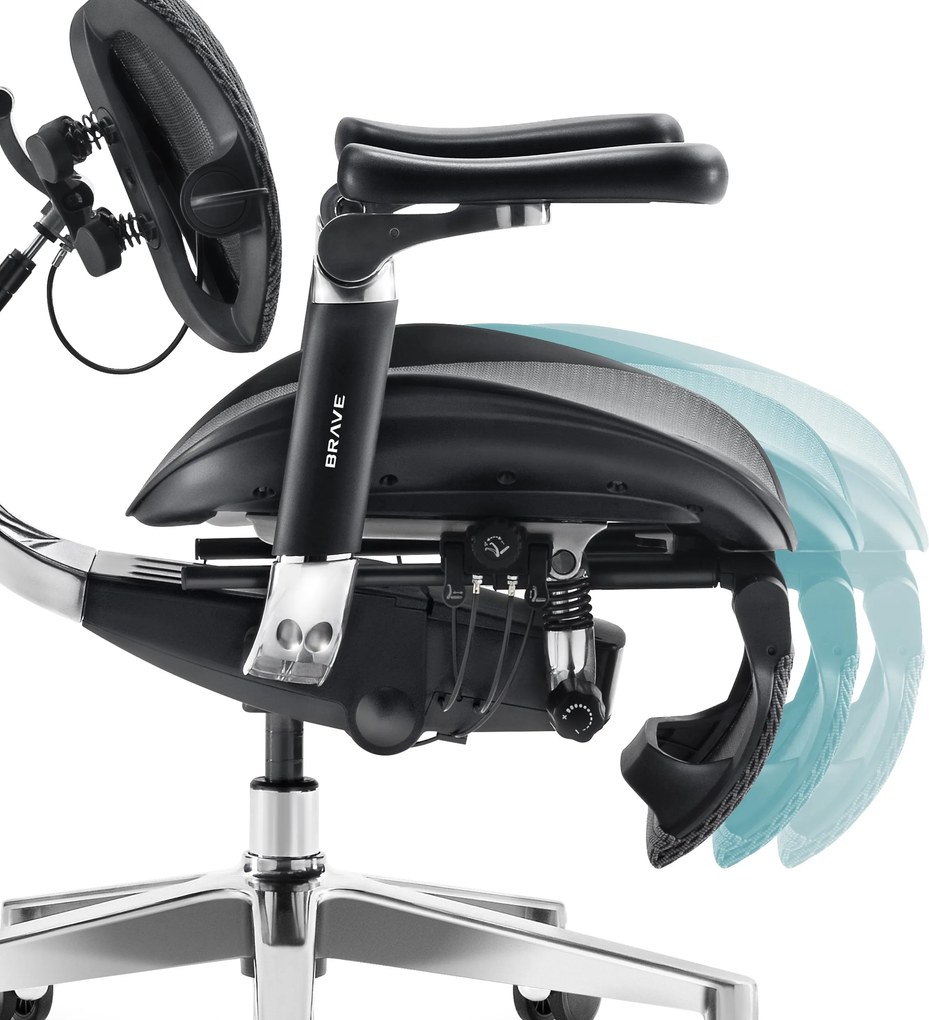 Prémium ergonomikus irodai szék lábtartóval fekete Premium Normal Size: Diablo V-Kinetic