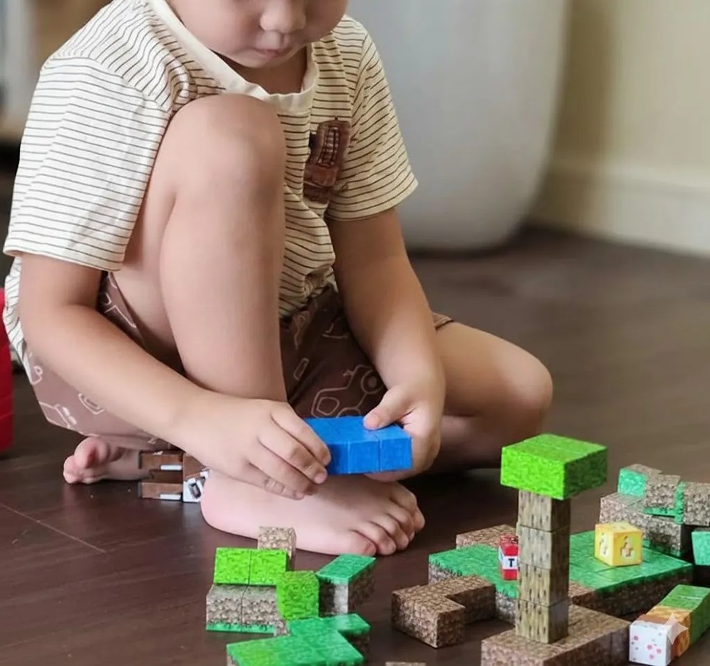 Mágneses építőkészlet Module World - 48 kocka + 2 figura