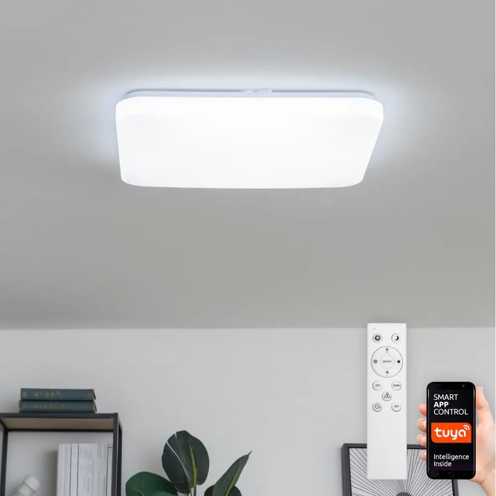 Brilagi - LED dimmelhető mennyezeti lámpa SMART LED/24W/230V 43x43 cm Wi-Fi Tuya + távirányító
