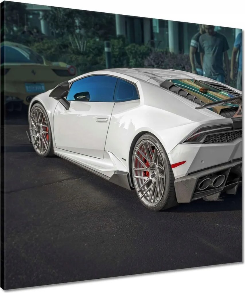 Vászonkép 60x60 Fehér sportautó