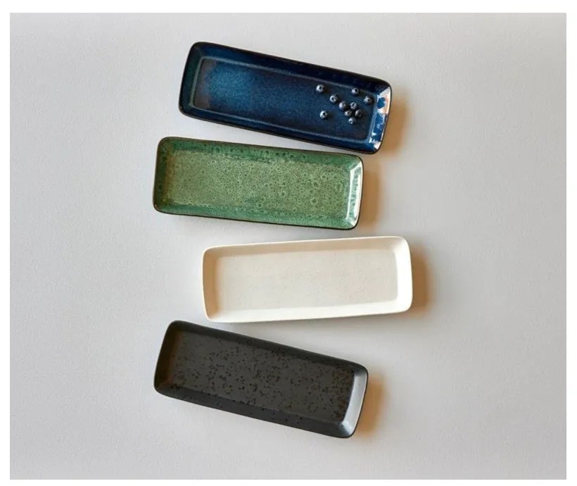 Kerámia szervírozó tálca 14x38 cm Gastro Dark Blue/Black – Bitz