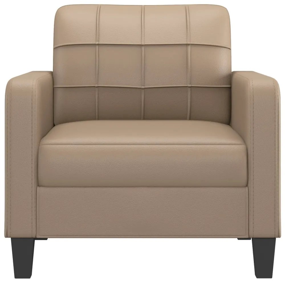 kávészínű műbőr kanapéfotel 60 cm
