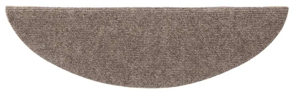 10 db öntapadós lépcsőszőnyeg 56 x 17 x 3 cm bézs félkör alakú