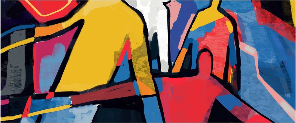 Kép - A férfiak absztrakciója (120x50 cm)