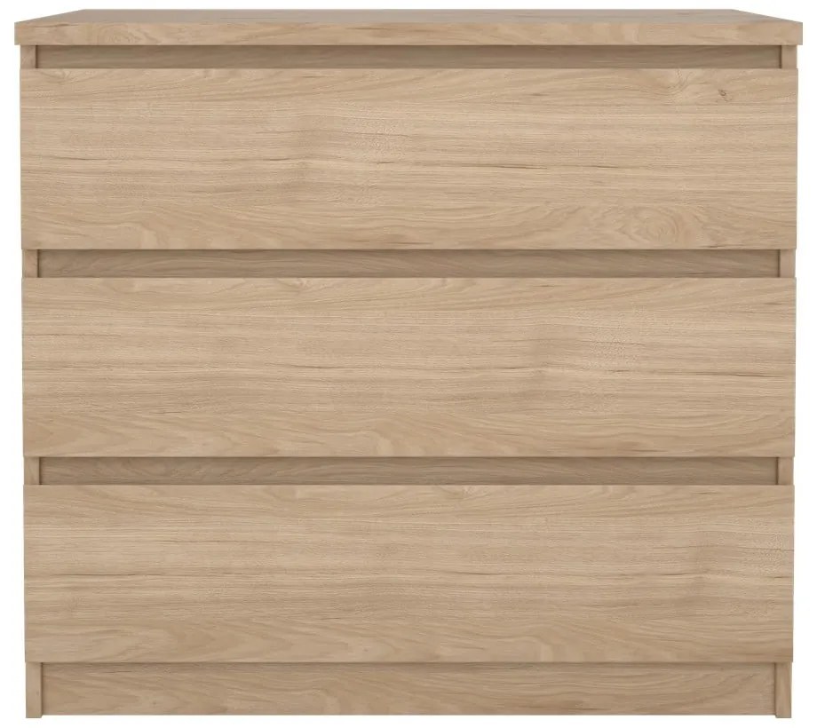 Natúr színű komód tölgyfa dekorral 77x70x50 cm Naia – Tvilum