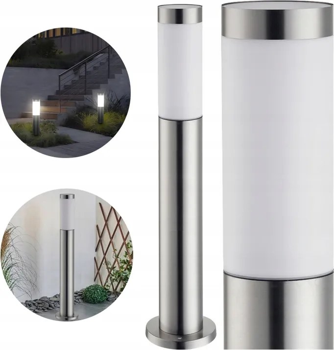 Kerti Álló Lámpa Kültéri Oszlop Ezüst 65CM E27
