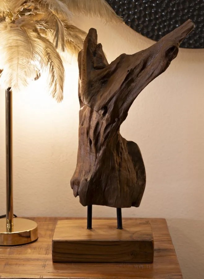 Akar szobor teak 18x13x55cm