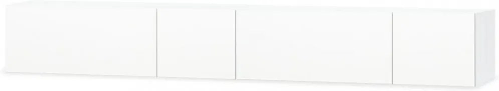 2 db fehér magasfényű furnér TV szekrény 120 x 40 x 34 cm