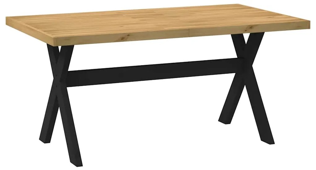 Étkezőasztal NOAIN X alakú lábak 160x90x75 cm tömör fa fenyőfa