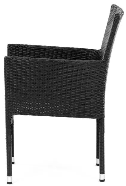 Fekete Polyrattan Kerti Szék. AZC-S2117 BK