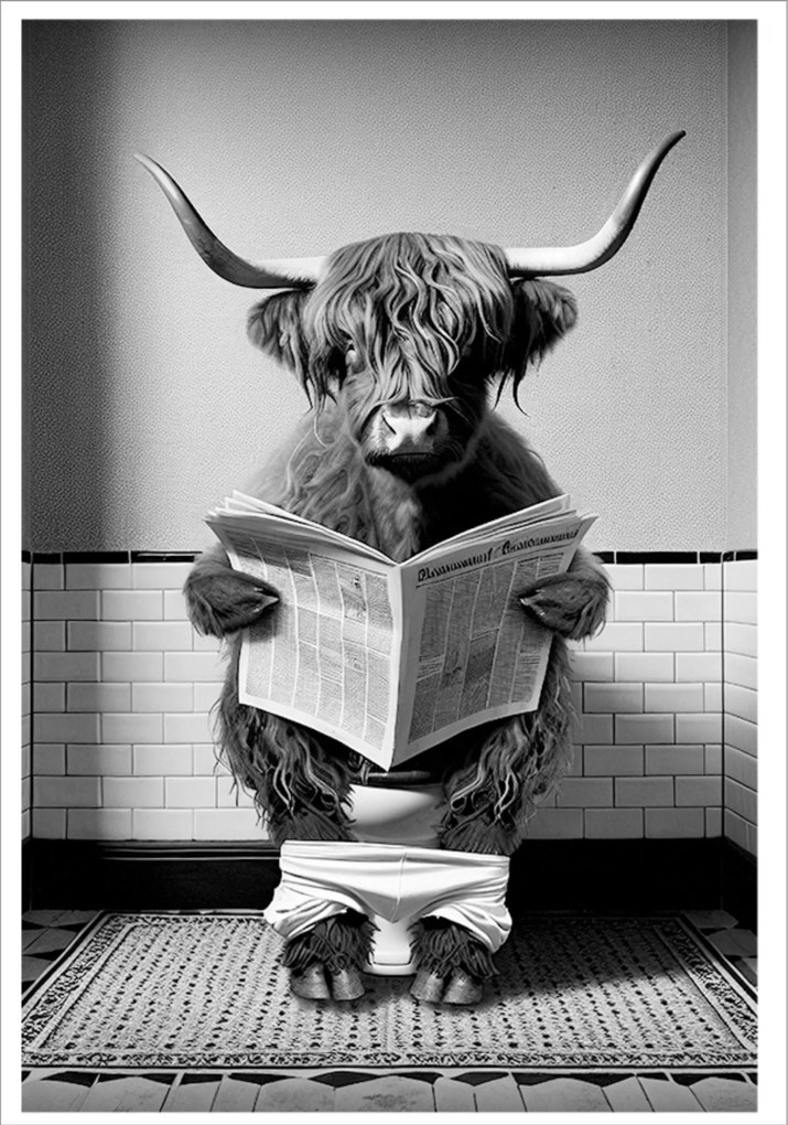 Poszter Keret Nélkül Fürdőszoba Wc Bölény Wc-hez bölény P2622_50x70