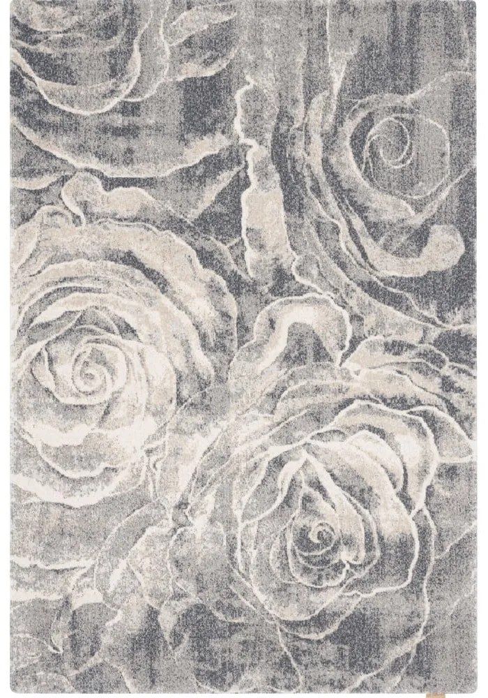Szürke gyapjú szőnyeg 133x190 cm Ros – Agnella
