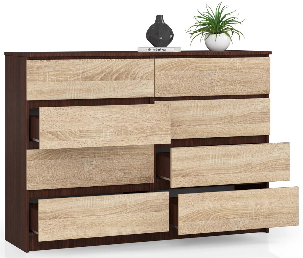 Komód Keanu III (wenge + szonoma tölgy). Akció -15%. 1069386