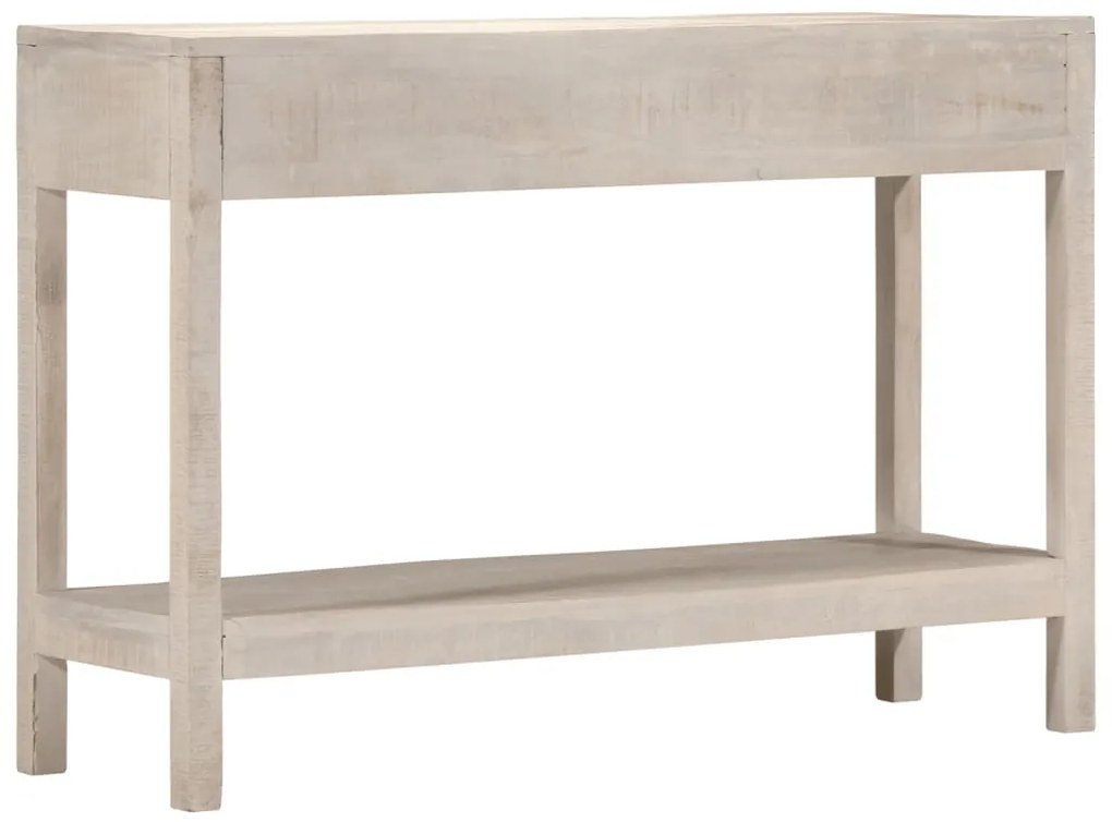 fehér tömör mangófa tálalóasztal 110 x 35 x 75 cm