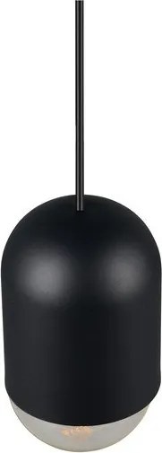 Fekete fém függőlámpa ø 11 cm Nara – Reality