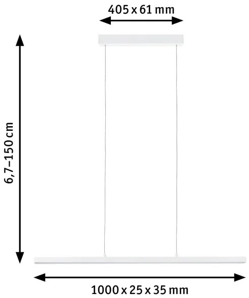 Paulmann 79903 - LED/43W Dimmelhető csillár zsinóron SMART LENTO 230V 2700-6000K