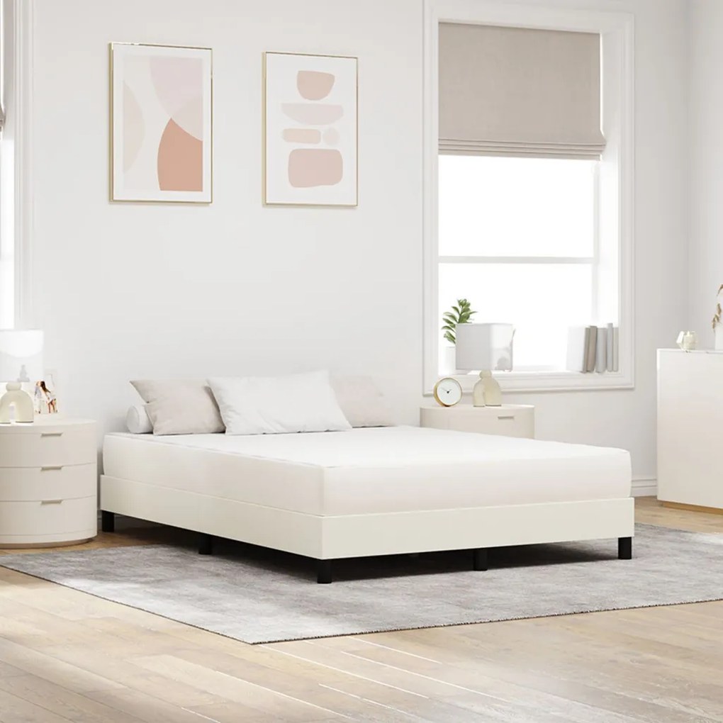 Ágy Matrac matracmal Krém 160 x 200 cm szövet
