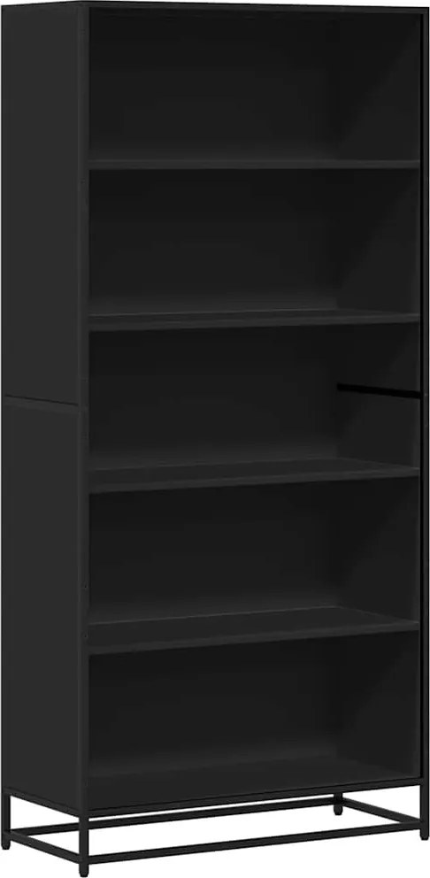 vidaXL fekete szerelt fa könyvszekrény 80,5 x 35 x 170,5 cm
