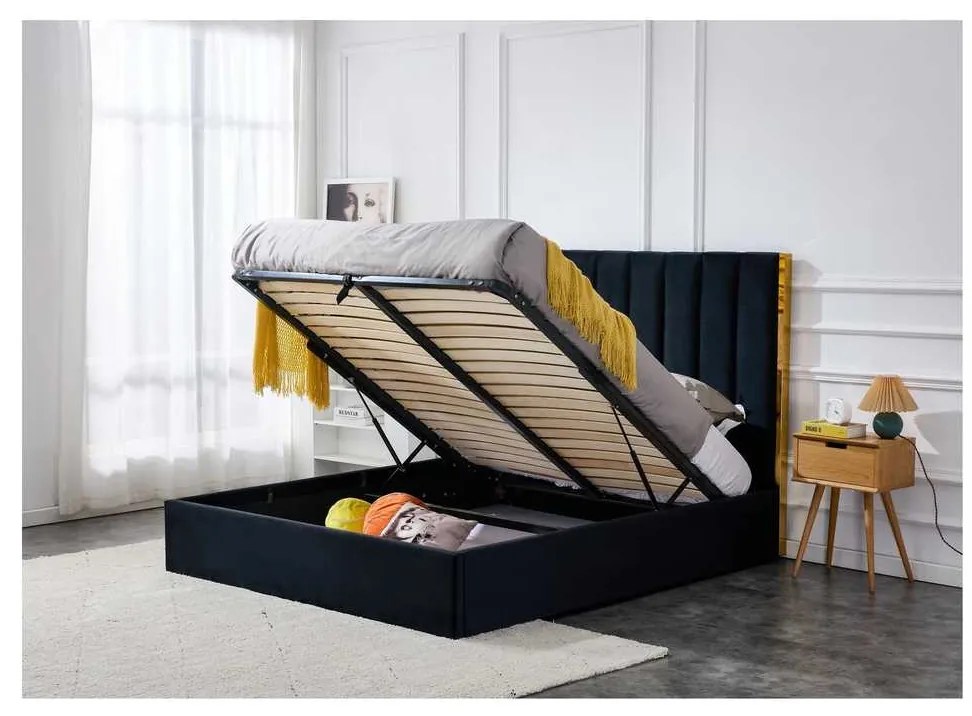 Ariella ágy 160 x 200 cm, fekete