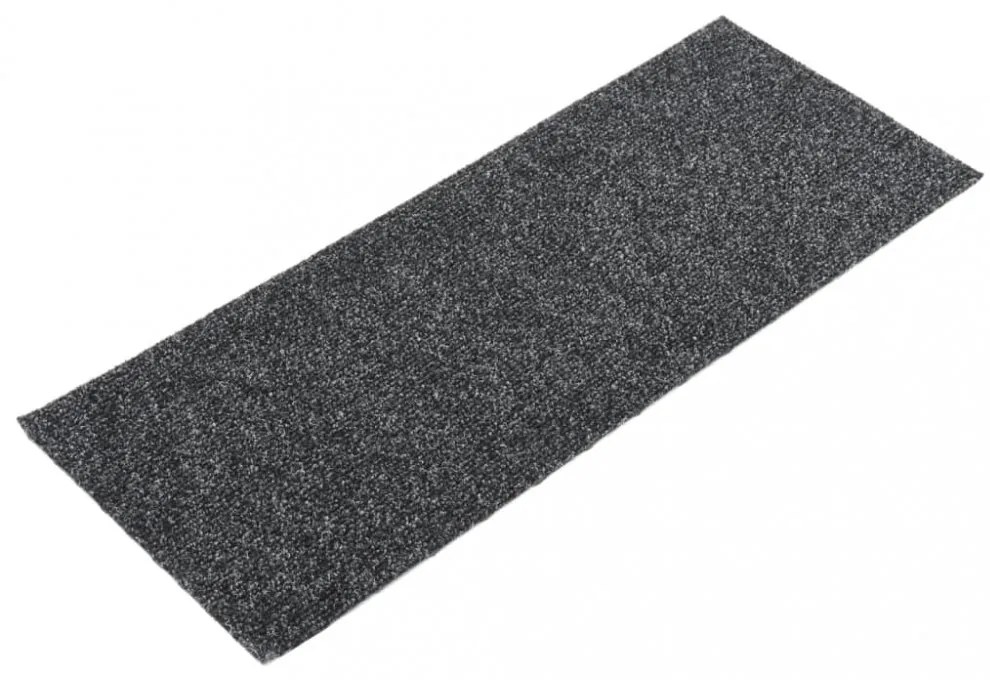 15 db szürke négyszögletes öntapadó lépcsőszőnyeg 60x25 cm