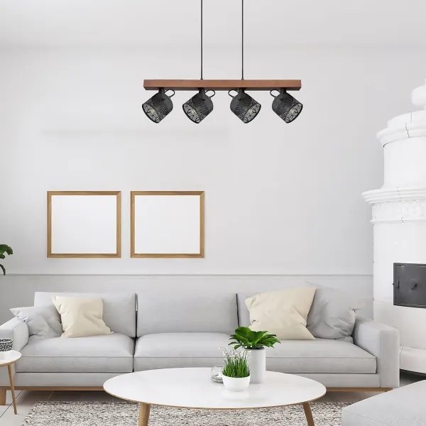 Rabalux 3300 - Csillár zsinóron ROTEM 4xE14/40W/230V