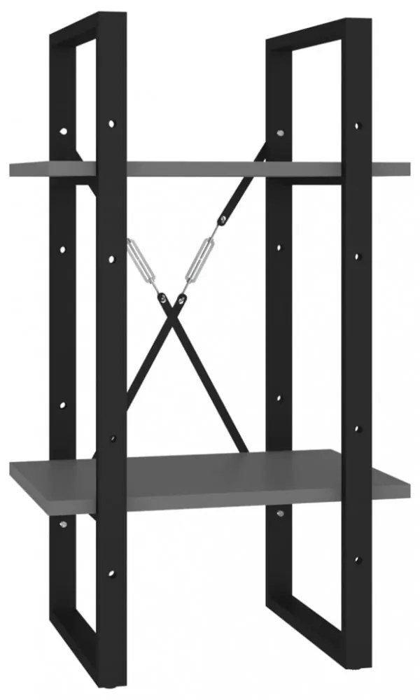 5 szintes szürke szerelt fa könyvszekrény 40 x 30 x 175 cm