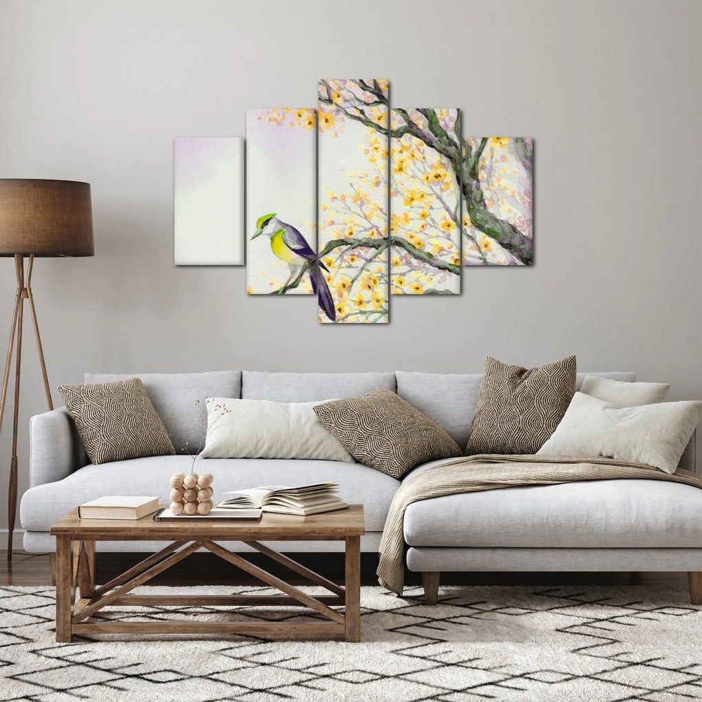 Kép - Akvarell madár a fán (150x105 cm)
