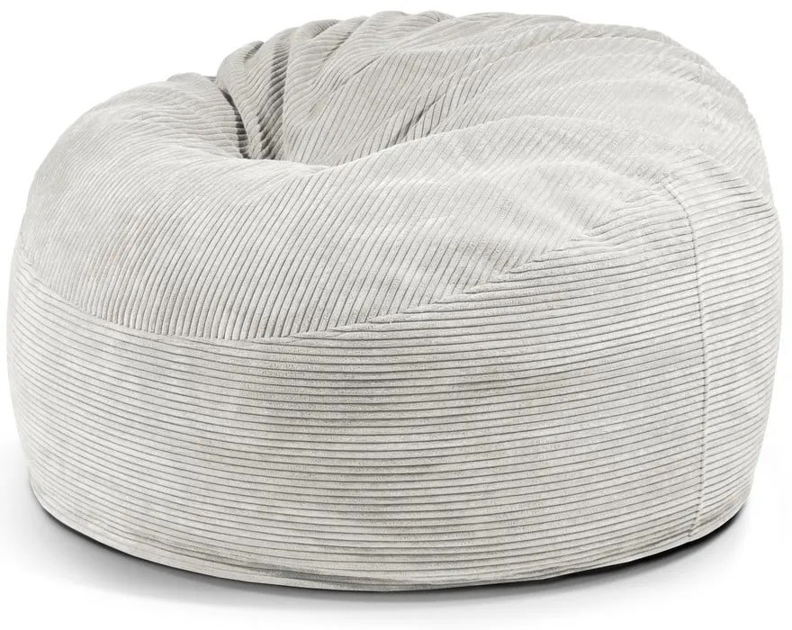 Krémszínű kordbársony babzsákfotel Om 110 – SLOWDOWN