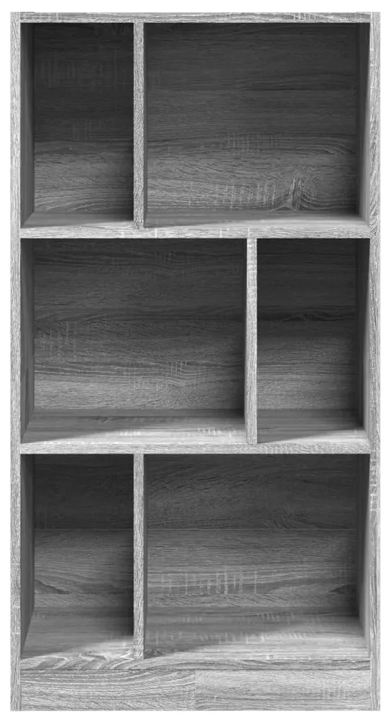 szürke sonoma színű szerelt fa könyvespolc 57 x 28,5 x 107,5 cm