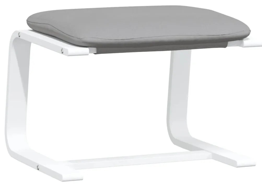 vidaXL világosszürke szövet pihenőfotel lábtartóval