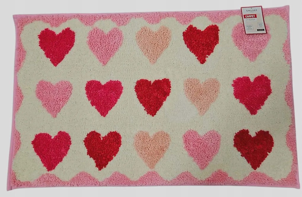 Fürdőszobaszőnyeg Smukee Home 50x80 cm rózsaszín csúszásgátló Oeko-tex