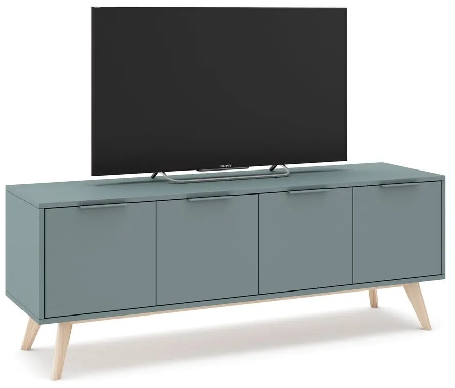 Szürkészöld TV-állvány 140x53x40 cm Pisco – Marckeric