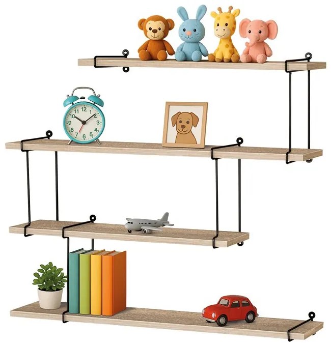 Modern falipolc tölgy színben 80 cm P-065