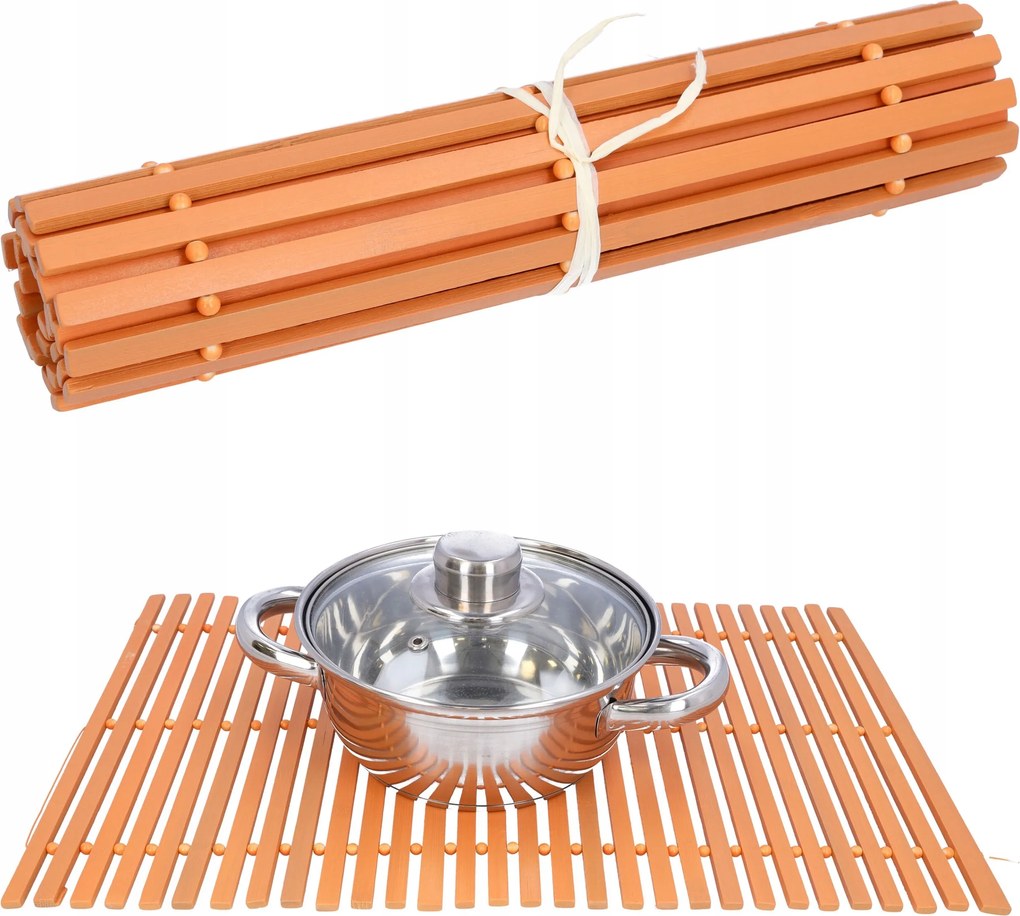 Bambusz asztalszőnyeg konyhai asztalvédő 45x30 tányéralátét