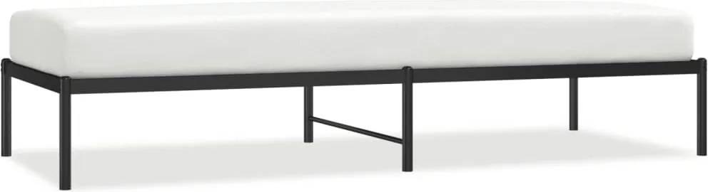 vidaXL fekete fém ágykeret 80 x 200 cm
