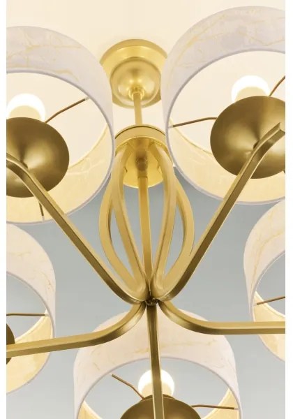 Jupiter 2110 - Rudas csillár KASZMIR 5xE27/15W/230V fehér/arany/márványmintás