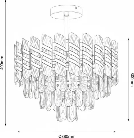 Brilagi - Felületre szerelt CRISTAL csillár 5xE14/40W/230V Ø 38 cm