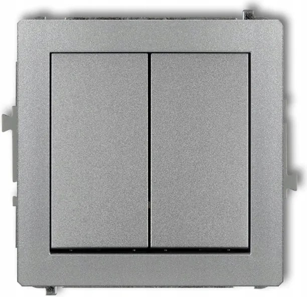 Klasszikus dupla kapcsoló Karlik ezüst 7DWP2