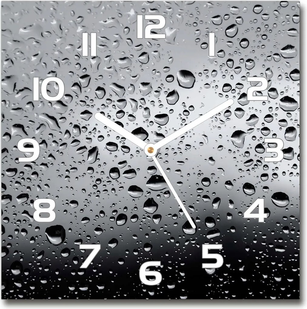 Modern lógó üveg falióra Vízcseppek 30x30