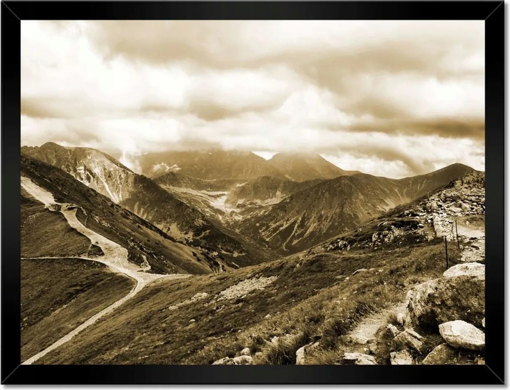 Poszterek keretben 40x30 Tátra Lengyel hegyek Kilátás