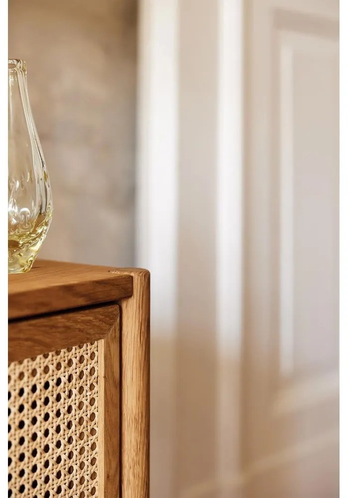 Tölgyfa TV-állvány 204x64 cm Pola - The Beds