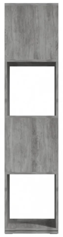 betonszürke szerelt fa forgószekrény 34,5x34,5x75,5 cm