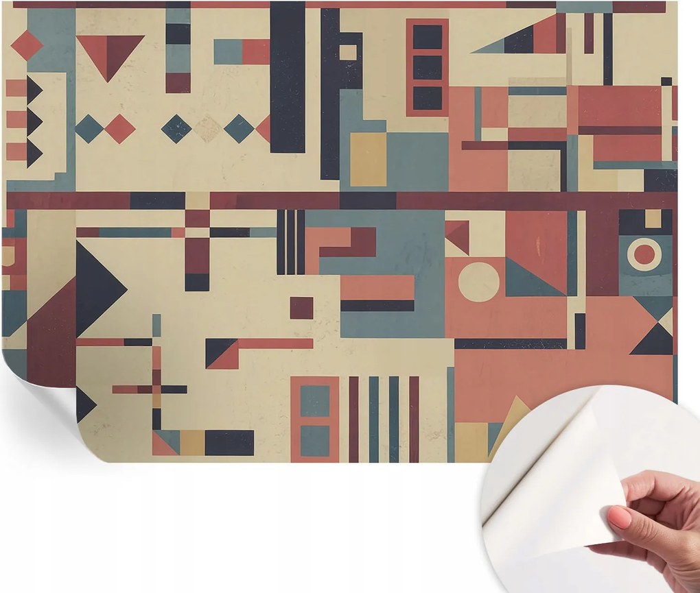 Öntapadós tapéta Fali furnér 3D Absztrakt kompozíció 152x104 cm