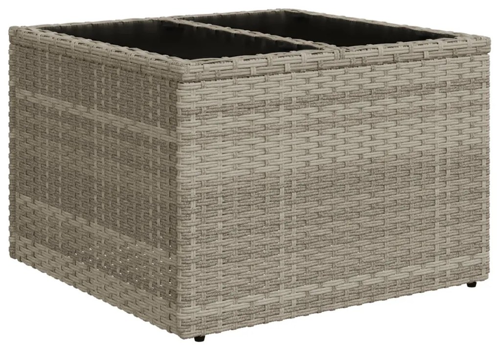 11 Darabos Kert Kanapé Szett Párnákkal Szürke Poli Rattan