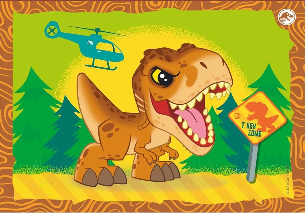 Jurassic World On the Loose 4 az 1-ben puzzle Clementoni