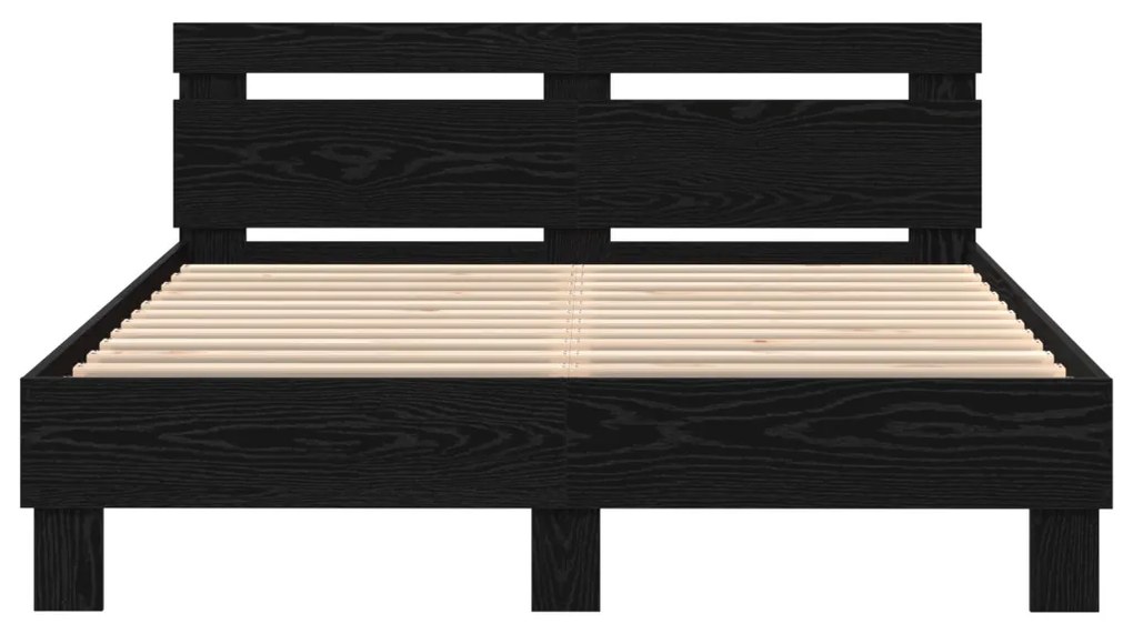 Fekete Ágykeret Fekete tölgy Fa 140 x 190 cm Tartós