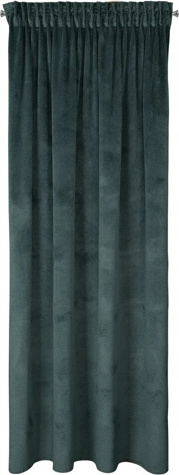 Bársony függöny 140X300 c. menta, dombornyomott mintával a szalagon