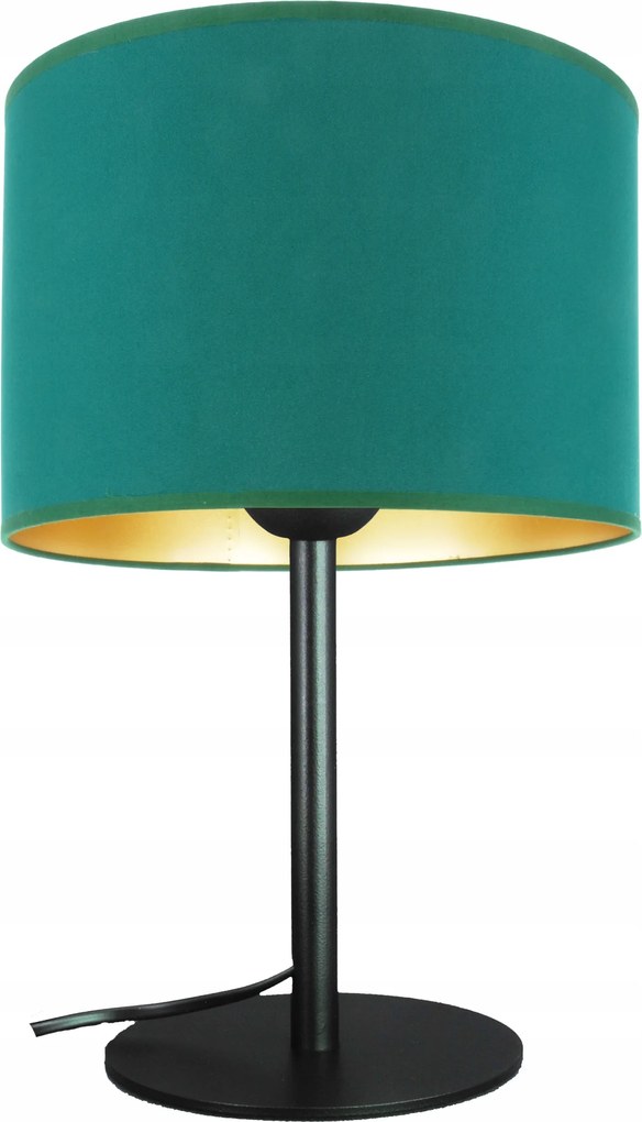 Modern üveg éjjeli lámpa zöld lámpabúra 20cm, nappali, Led Új